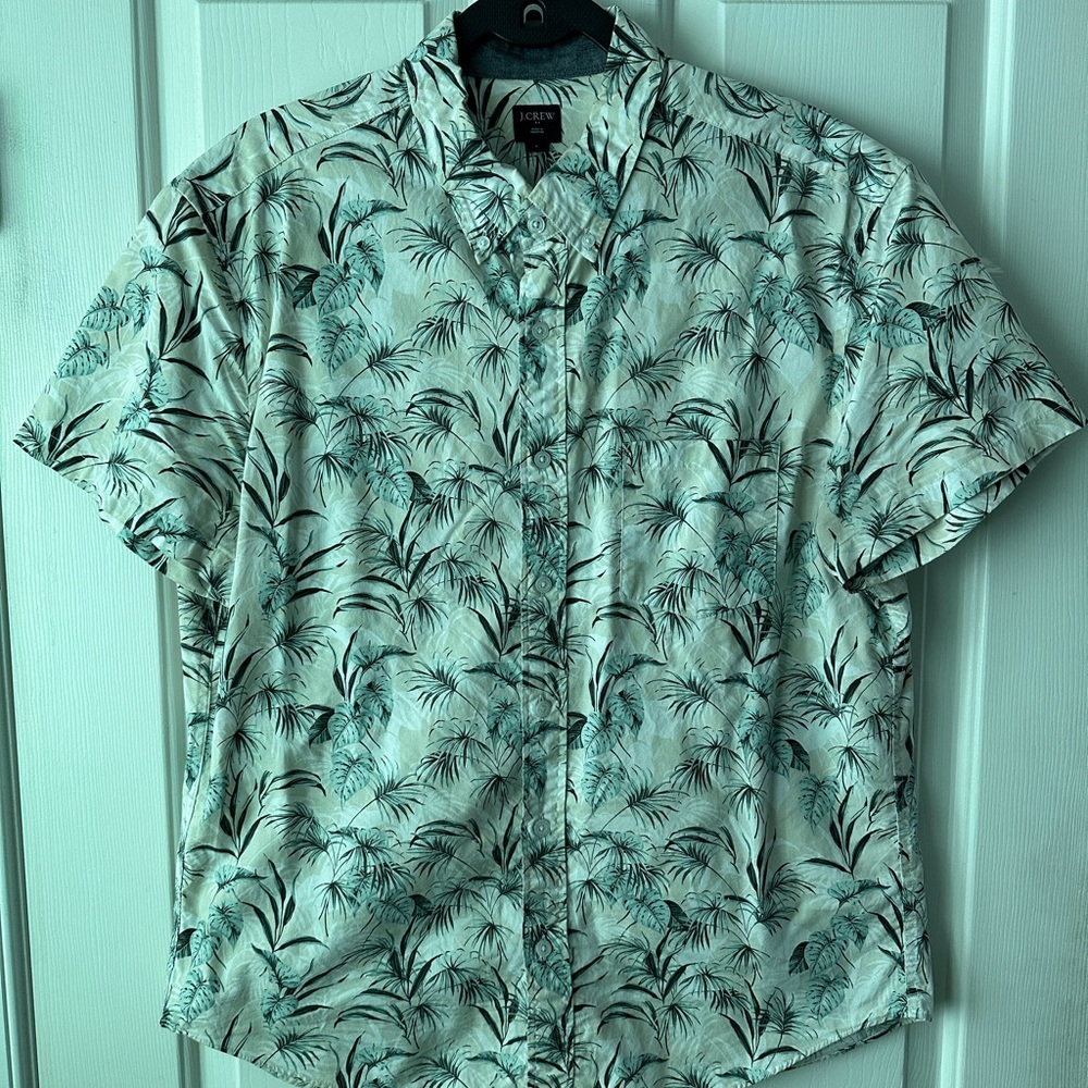 J. Crew Tropical Button Down Shirt (Short Sleeve) - Large